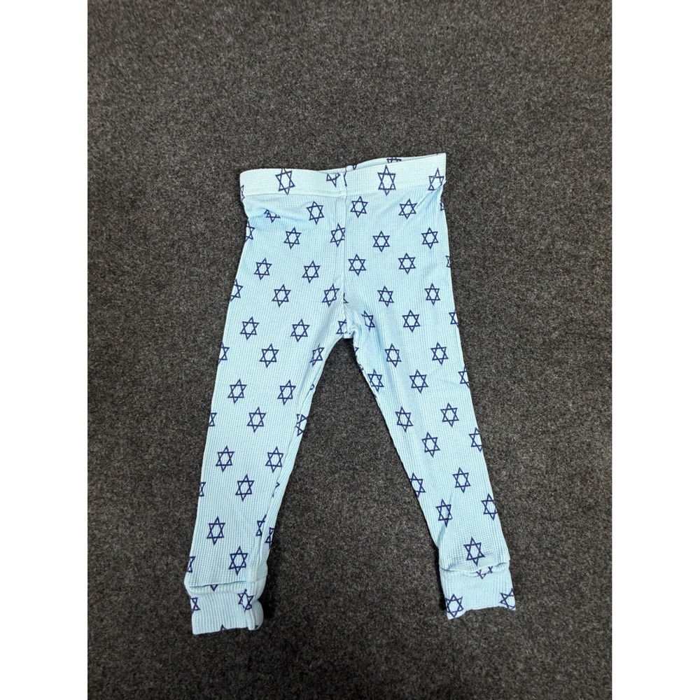 Caden Lane Leggings Kids 18-24 Months Blue Star of David Bamboo Waffle Knit